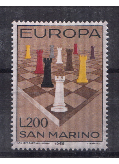 1965 San Marino Europa 1 valore nuovo Sassone 699